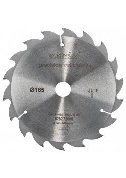 Pjovimo diskas 165x1,8/1,2x20mm, z18, WZ, 20°, Classic, Metabo