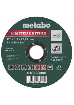 Pjovimo diskas metalui 125x1mm Special Edition II Inox, Metabo